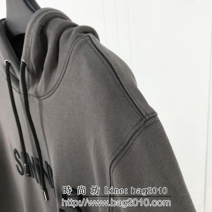 BALENCIAGA巴黎世家  18ss秋冬新款 罪人刺繡字母 純棉毛圈連帽衛衣 原版複刻 高版本 男女同款 ydi2065